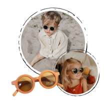 Load image into Gallery viewer, Gafas de sol redondas vintage para niños de 1 a 5 años - Ozerty