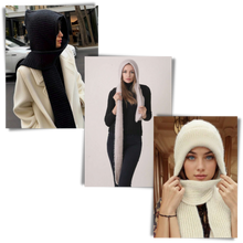 Load image into Gallery viewer, Gorro y bufanda de punto 2 en 1, con protección auditiva y material cortaviento
- Ozerty